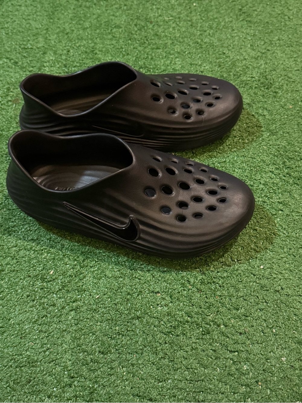 Nike Black Slip-On Vented Foam Clogs